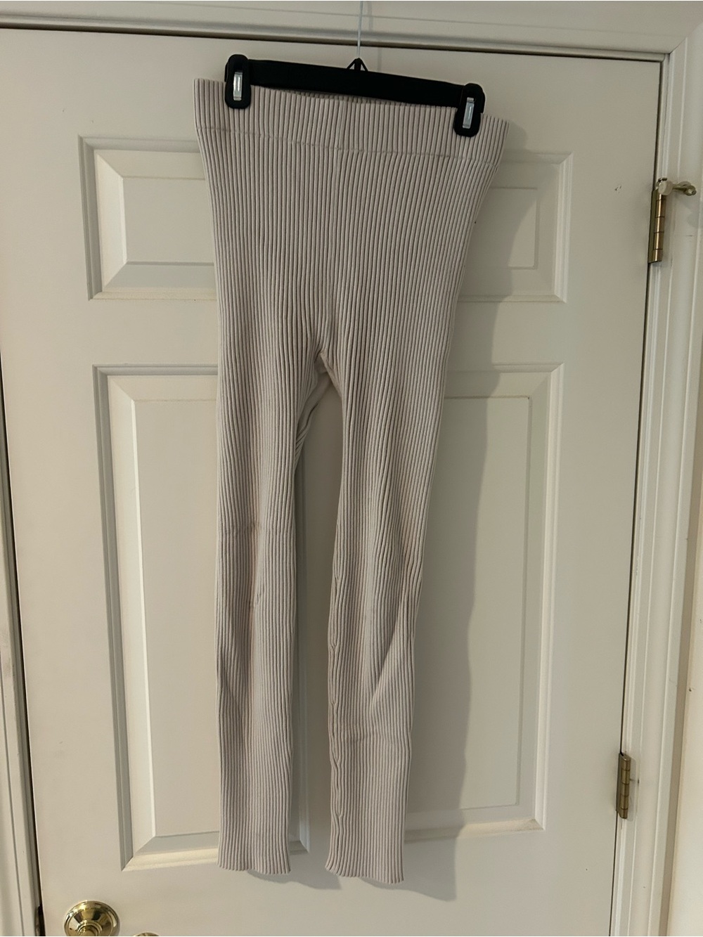 lunya Cream Ribbed Womens Leggings